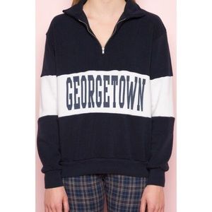 Brandy Melville Georgetown Sweatshirt Half-Zip